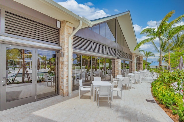 view of patio with french doors