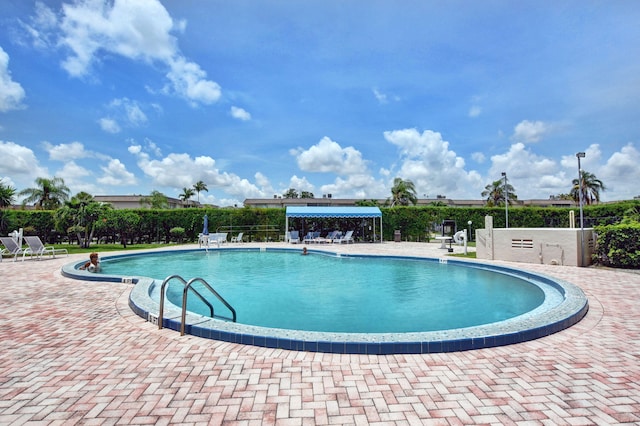 view of pool with a patio area