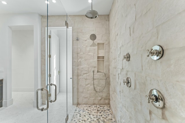 bathroom with walk in shower