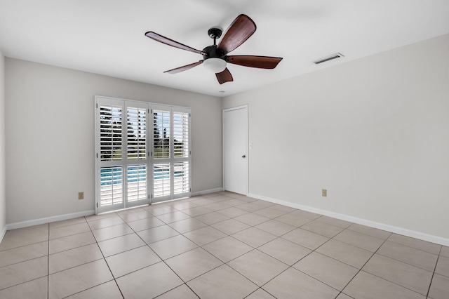 unfurnished room featuring ceiling fan