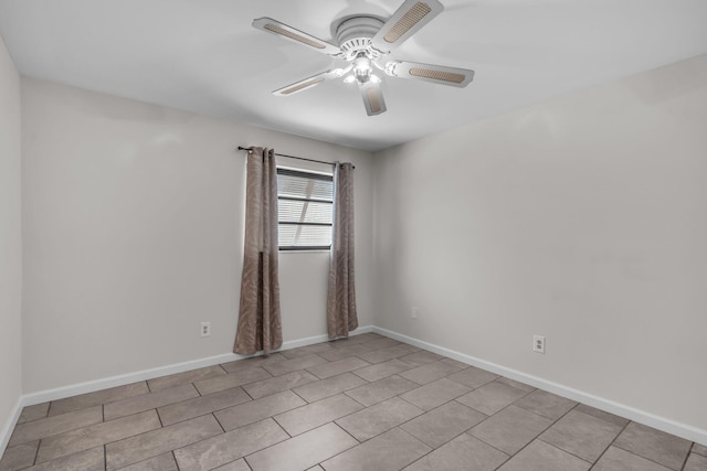 empty room featuring ceiling fan