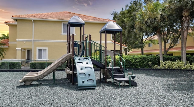 view of playground at dusk