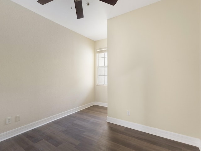 773 Pipers Cay Dr, West Palm Beach, FL 33415 - spare room with a ceiling fan, baseboards, and dark wood-style floors