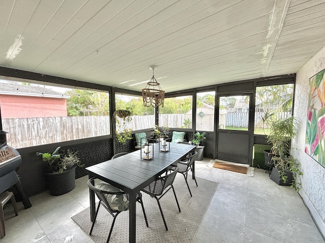 sunroom featuring a wealth of natural light