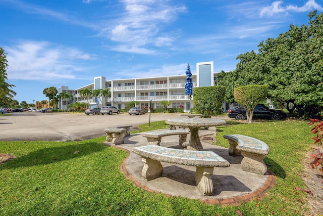 surrounding community featuring a lawn