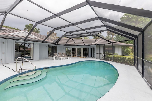 pool with a patio area