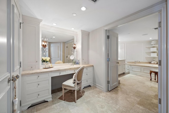 bathroom with vanity