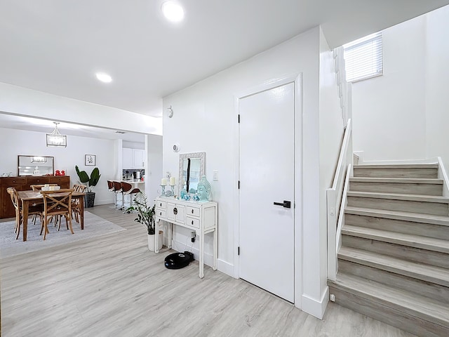 interior space featuring hardwood / wood-style flooring