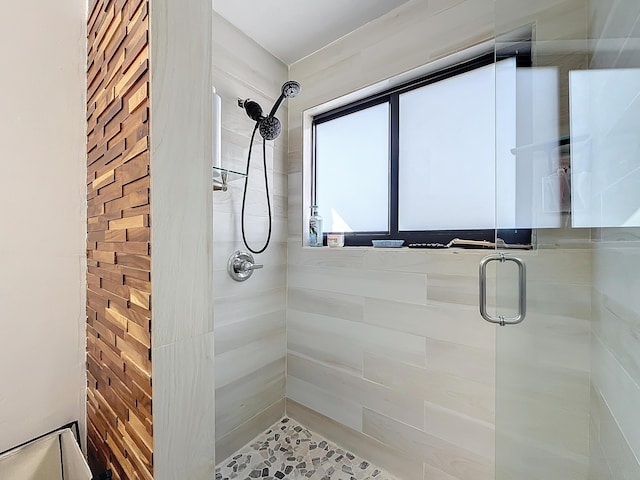 bathroom with an enclosed shower