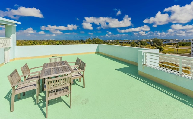 view of patio with a balcony