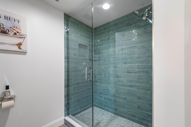 bathroom with walk in shower