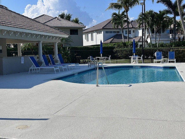 view of pool with a patio area