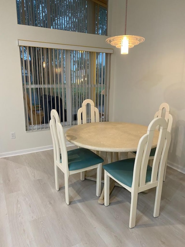 dining room with hardwood / wood-style flooring