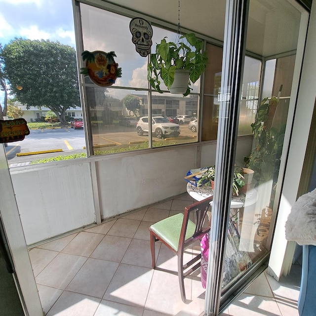 view of sunroom