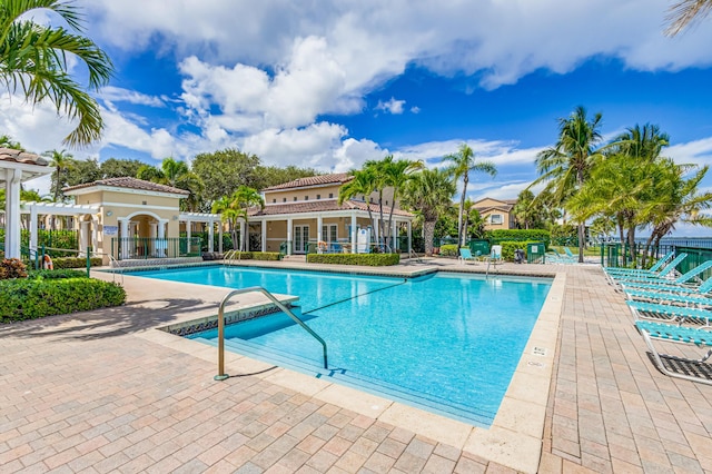 view of pool with a patio