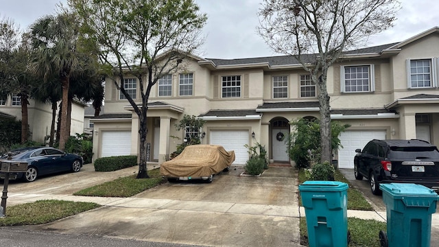 view of property featuring a garage