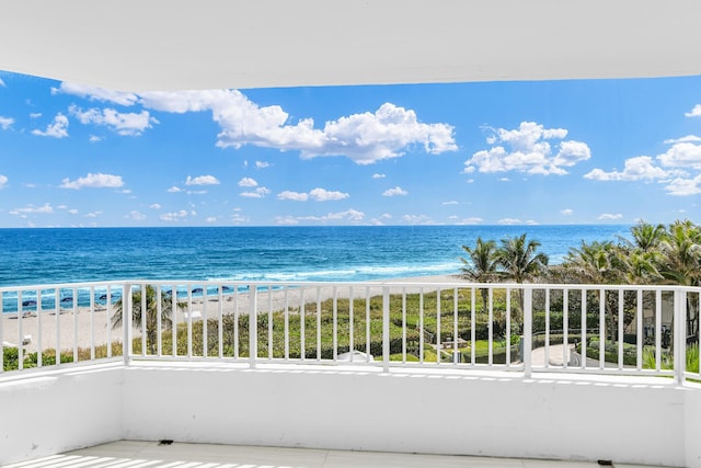 water view featuring a beach view