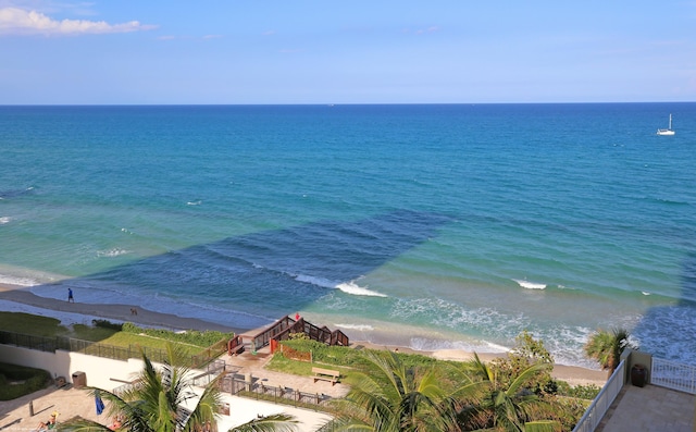 water view featuring a view of the beach