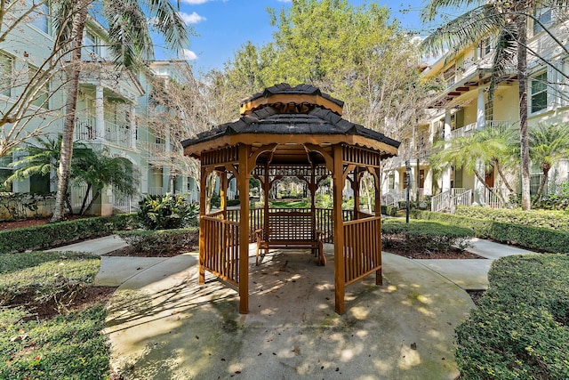 view of property's community featuring a gazebo