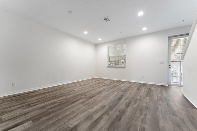 4329 Savannah Bay Pl, Jupiter, FL 33458 - empty room featuring dark wood-style flooring, recessed lighting, and baseboards
