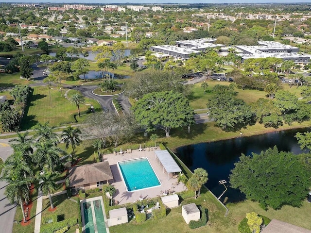 14640 Candy Way, Delray Beach, FL 33484 - aerial overview of property's location with a nearby body of water and a pool