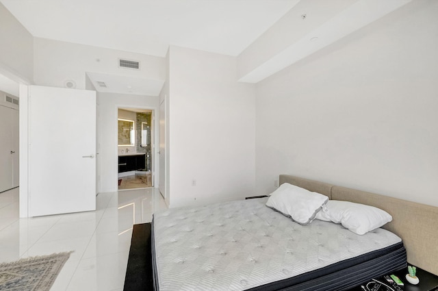 view of tiled bedroom