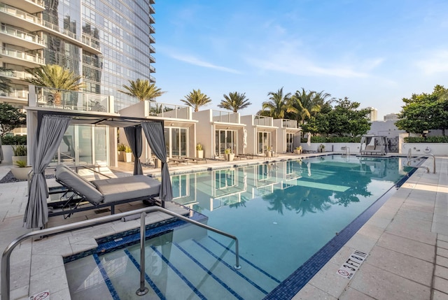 view of pool with a patio area