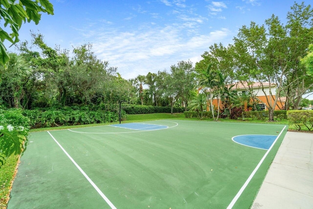 view of basketball court