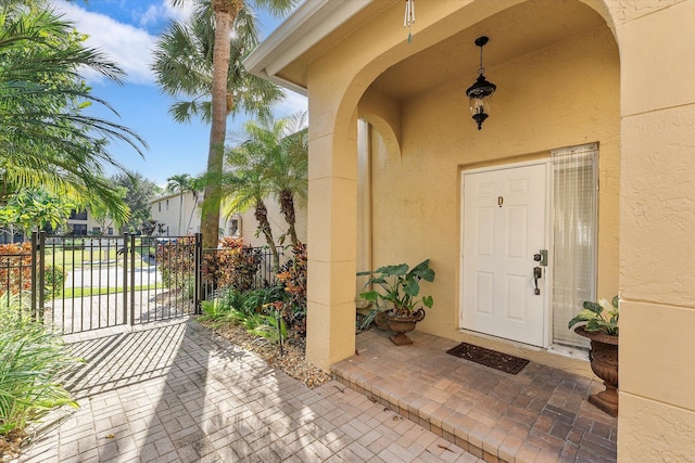 view of doorway to property