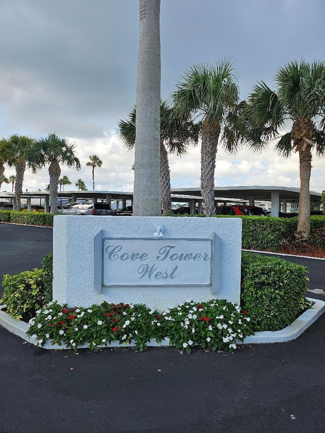 view of community sign