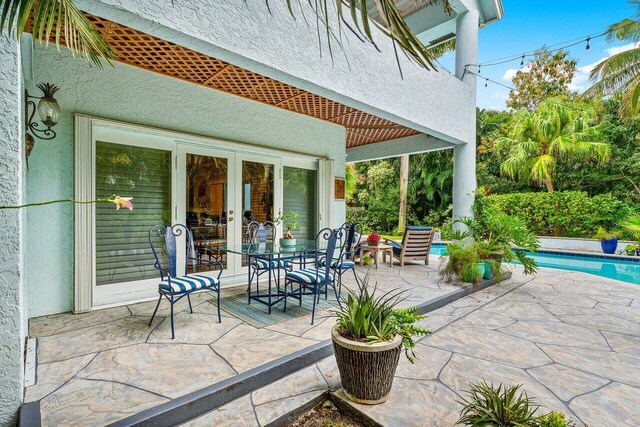 view of patio with french doors