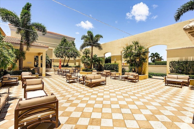 view of patio / terrace with an outdoor hangout area