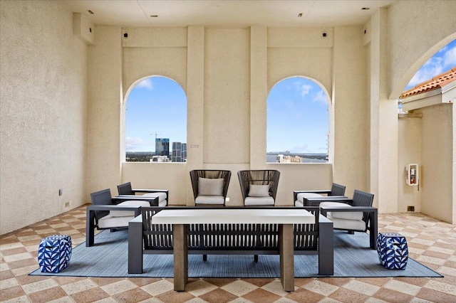 view of patio with outdoor lounge area