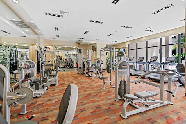 view of exercise room