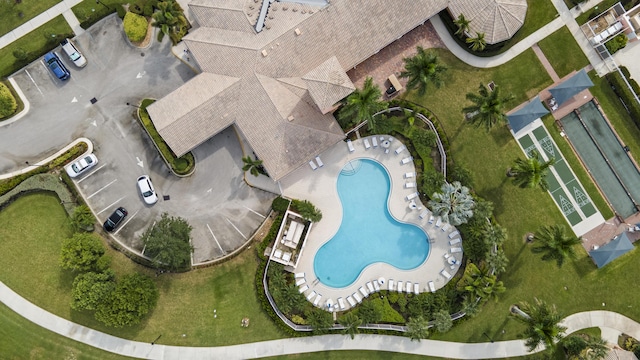 birds eye view of property