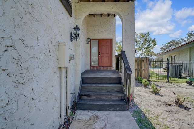 view of doorway to property