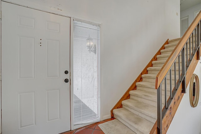 view of tiled foyer