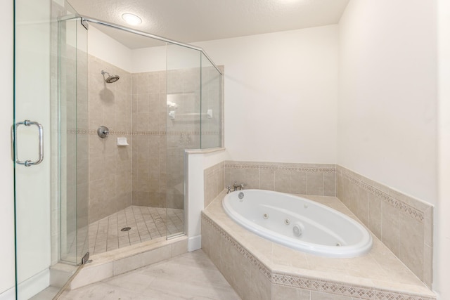 bathroom with independent shower and bath