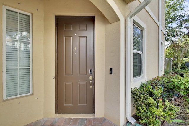 view of doorway to property