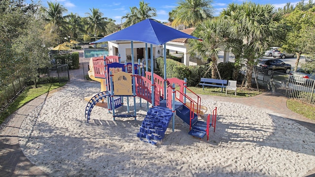 view of jungle gym