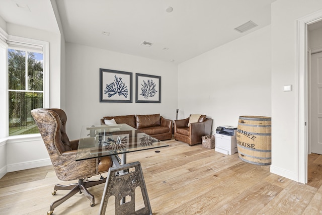 interior space featuring light wood-type flooring