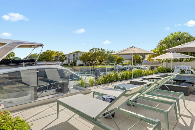 exterior space with a patio area and fence