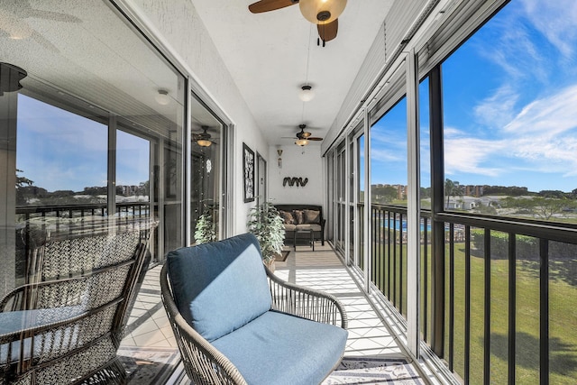 view of sunroom