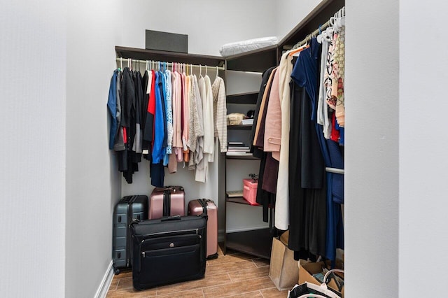 view of walk in closet