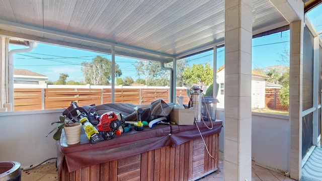 view of sunroom / solarium