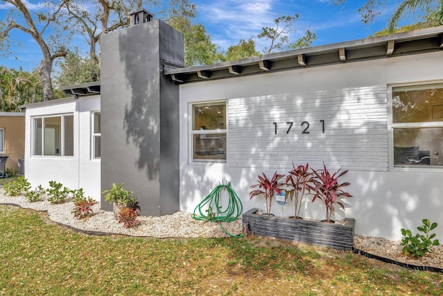 view of property exterior featuring stucco siding