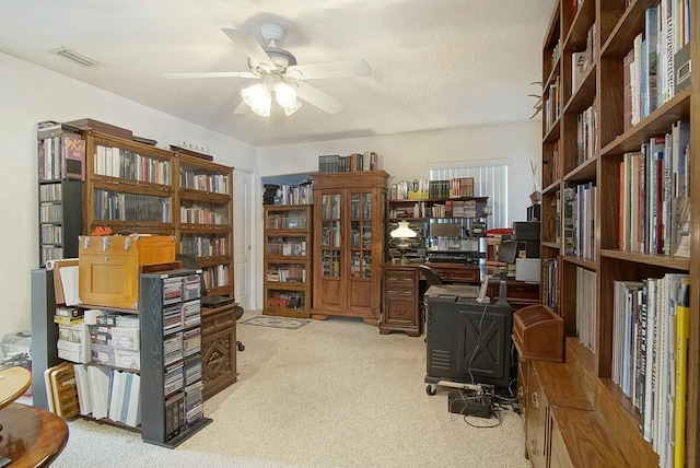 storage with ceiling fan