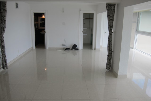 view of tiled empty room