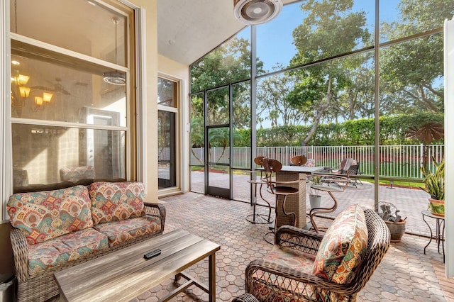 view of sunroom / solarium