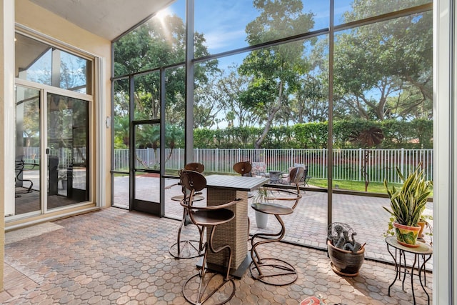 view of sunroom / solarium